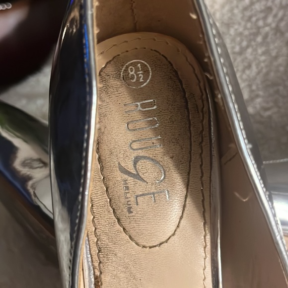 ROUGE metallic silver 8 1/2  sexy STILETTOS - Picture 9 of 9